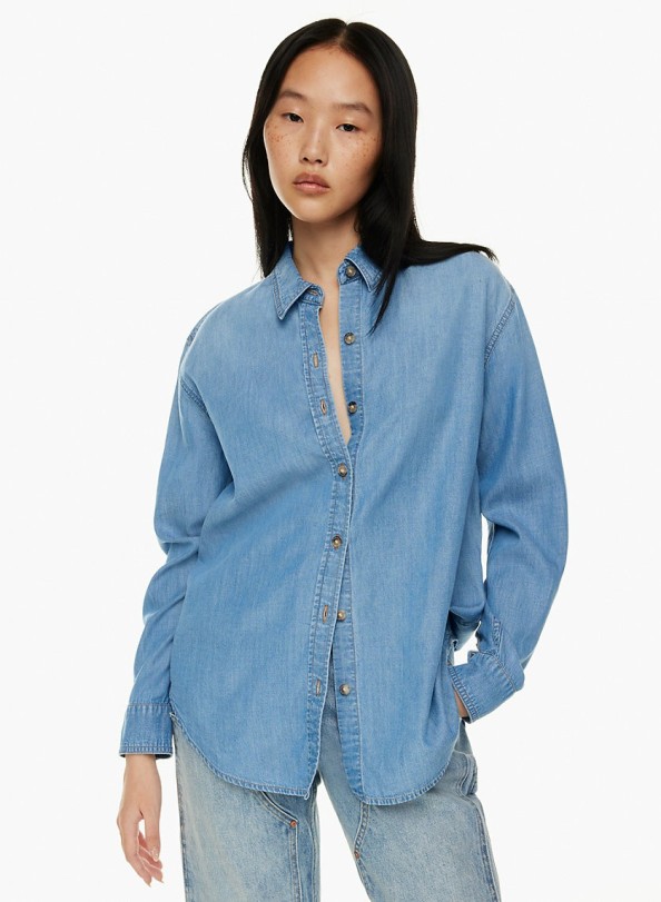 Women Aritzia Shirts & Blouses | The Fiona Shirt 7 Yrs Bleu Taboo ...